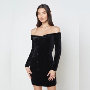 L’AGENCE • Micaela Velvet Blazer Dress